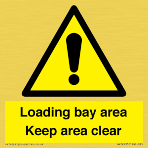 Loading bay area Keep area clear